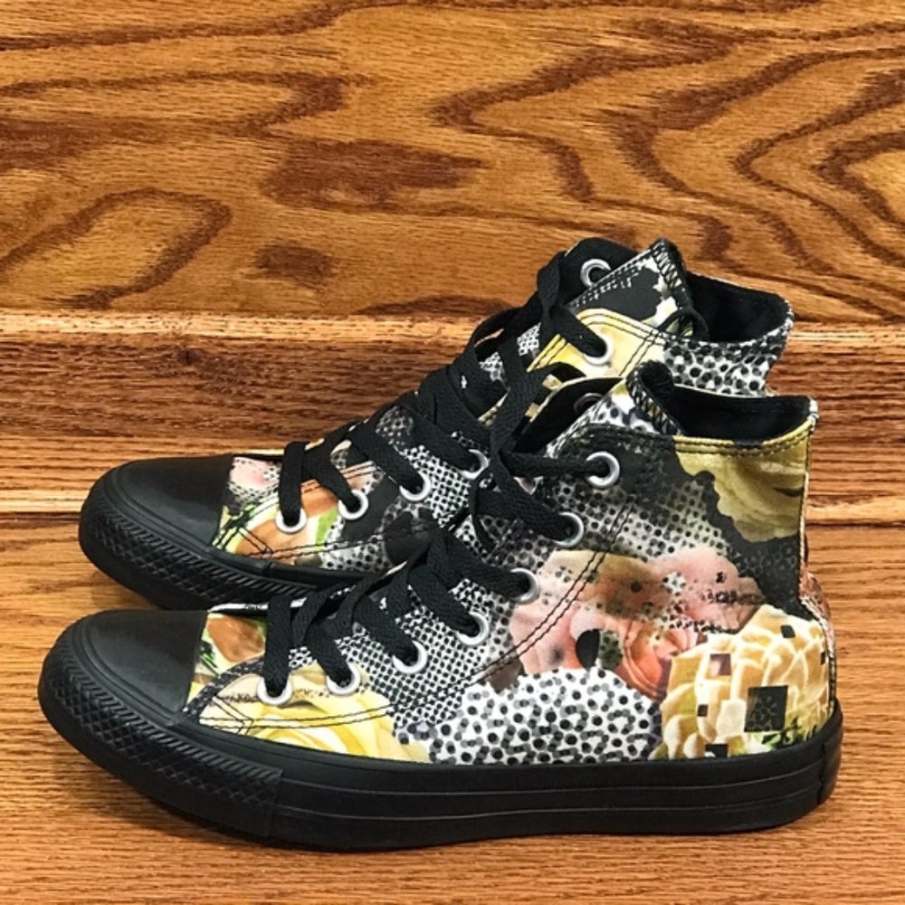 Converse‎ CTAS Digital Floral Hi Black White Shoes